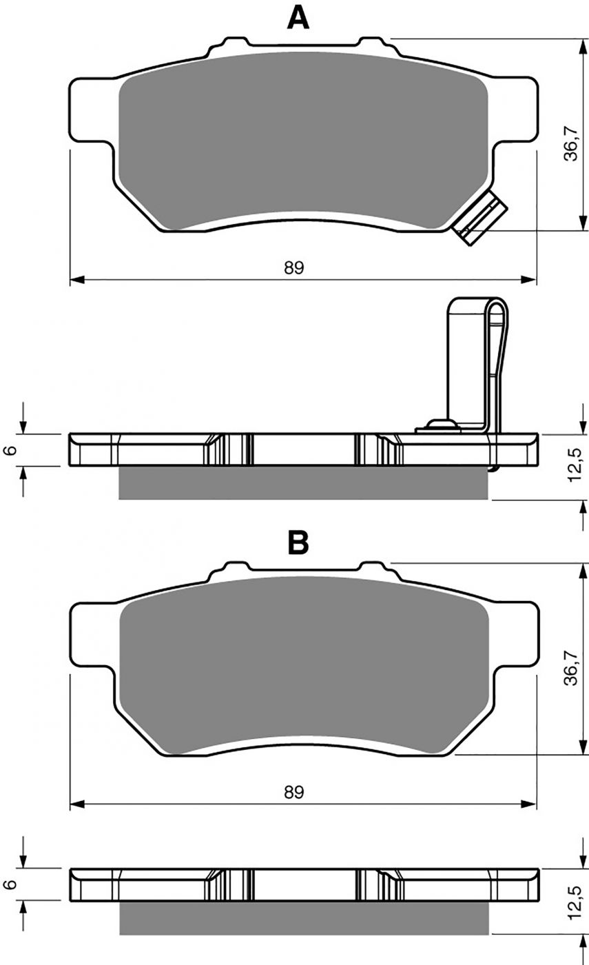 Goldfren Ad Brake Pads - 700341GA image