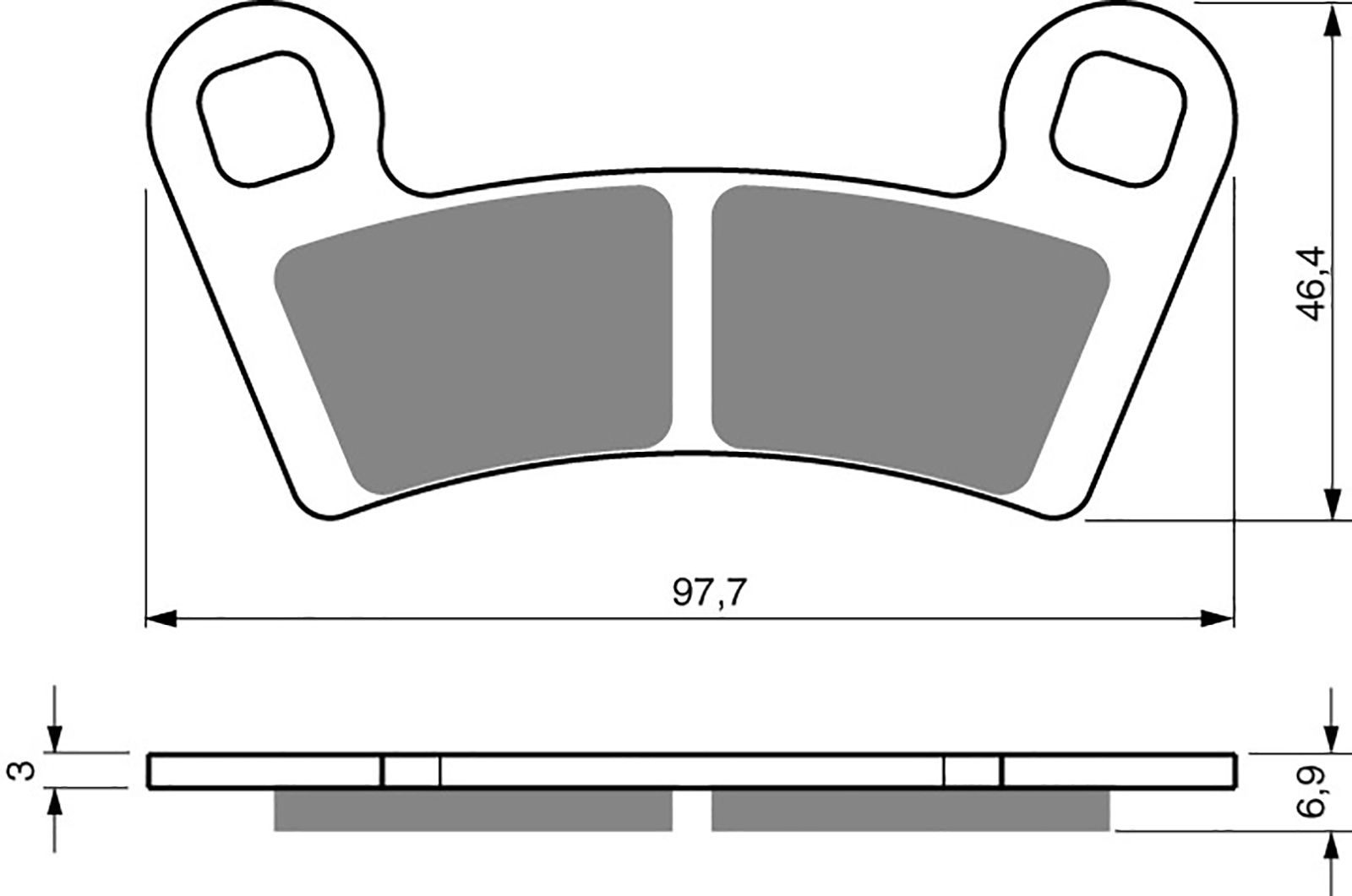 Goldfren Ad Brake Pads - 700343GA image