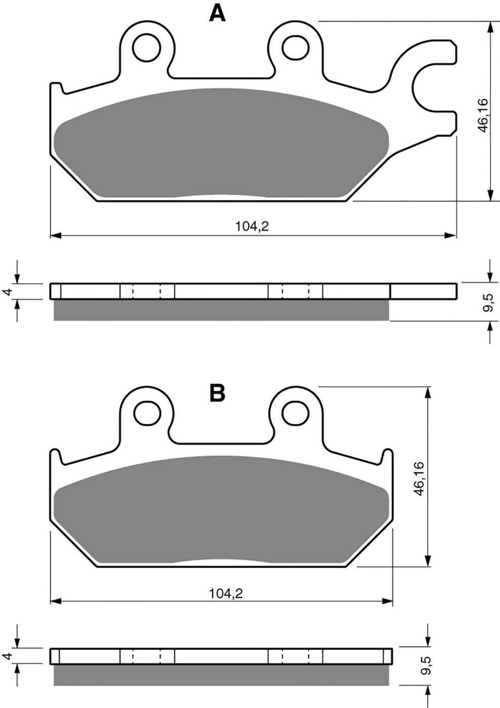 Goldfren Ad Brake Pads - 700345GA image