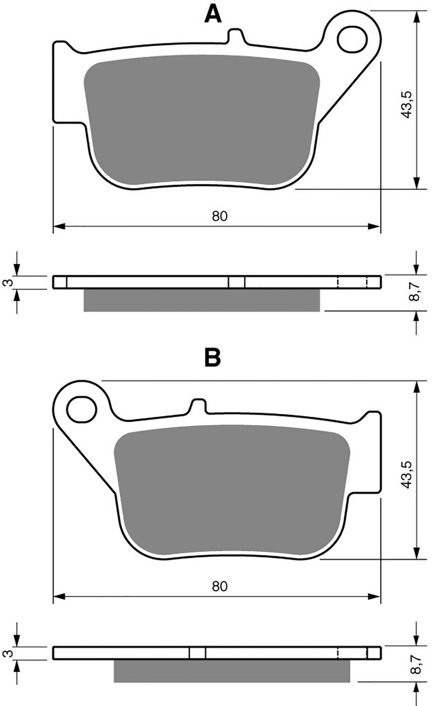 Goldfren Ad Brake Pads - 700348GA image