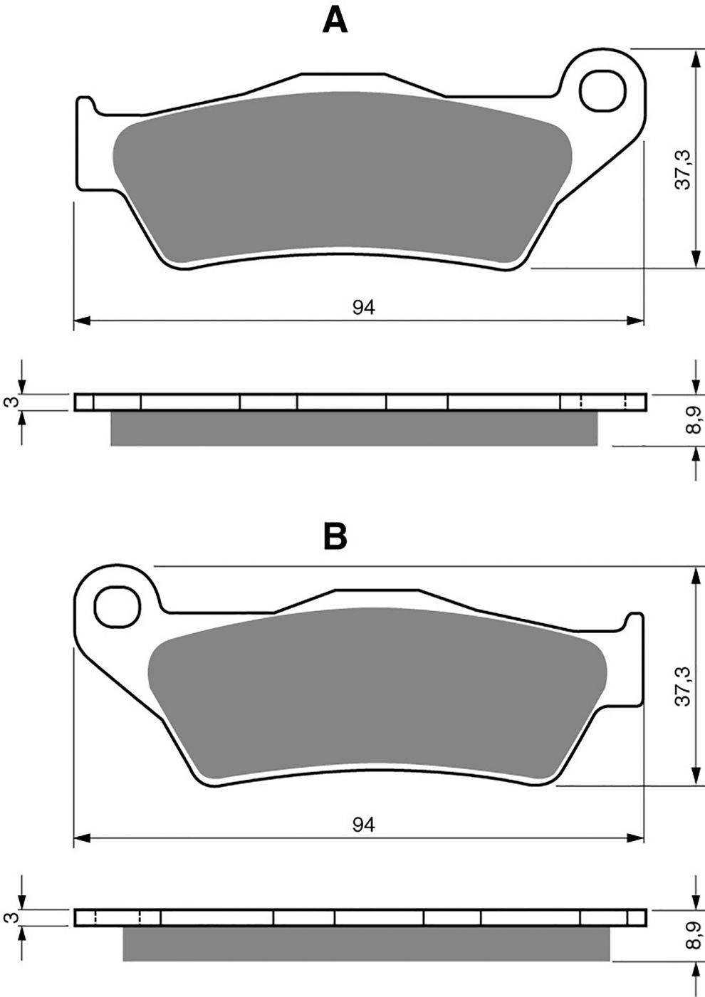 Goldfren Ad Brake Pads - 700349GA image