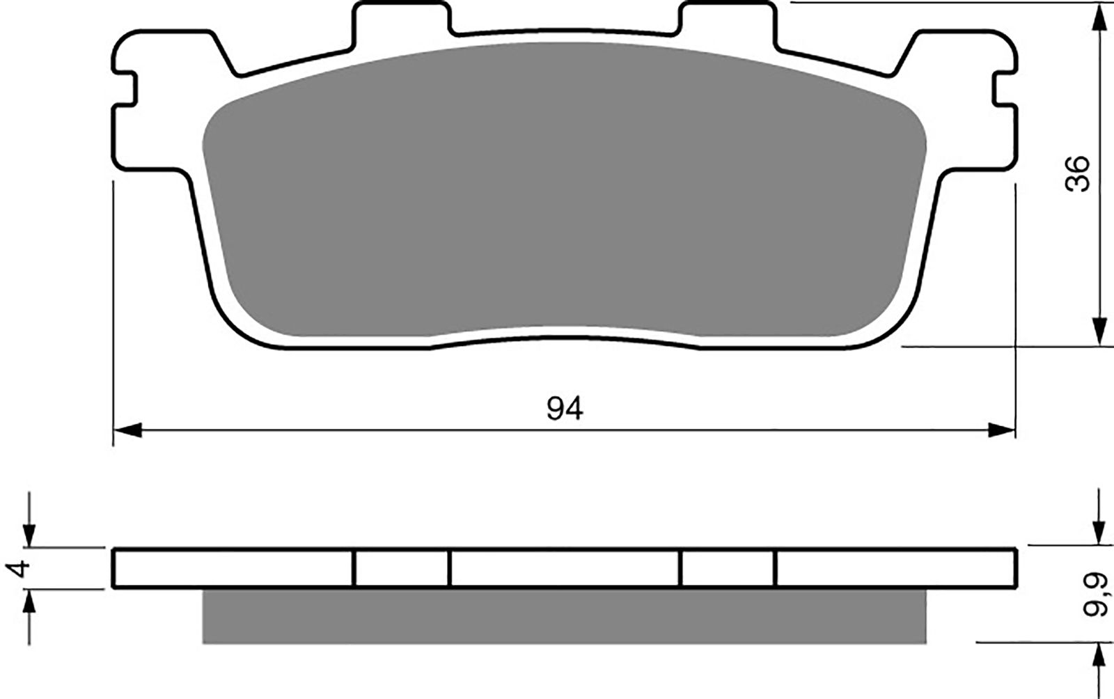 Goldfren Ad Brake Pads - 700355GA image