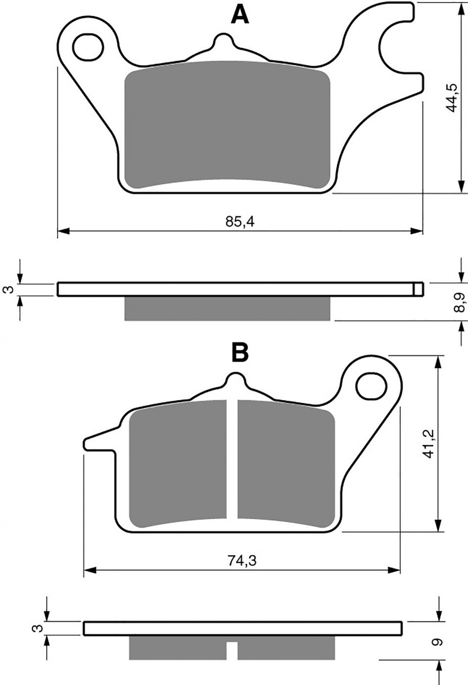 Goldfren Ad Brake Pads - 700357GA image