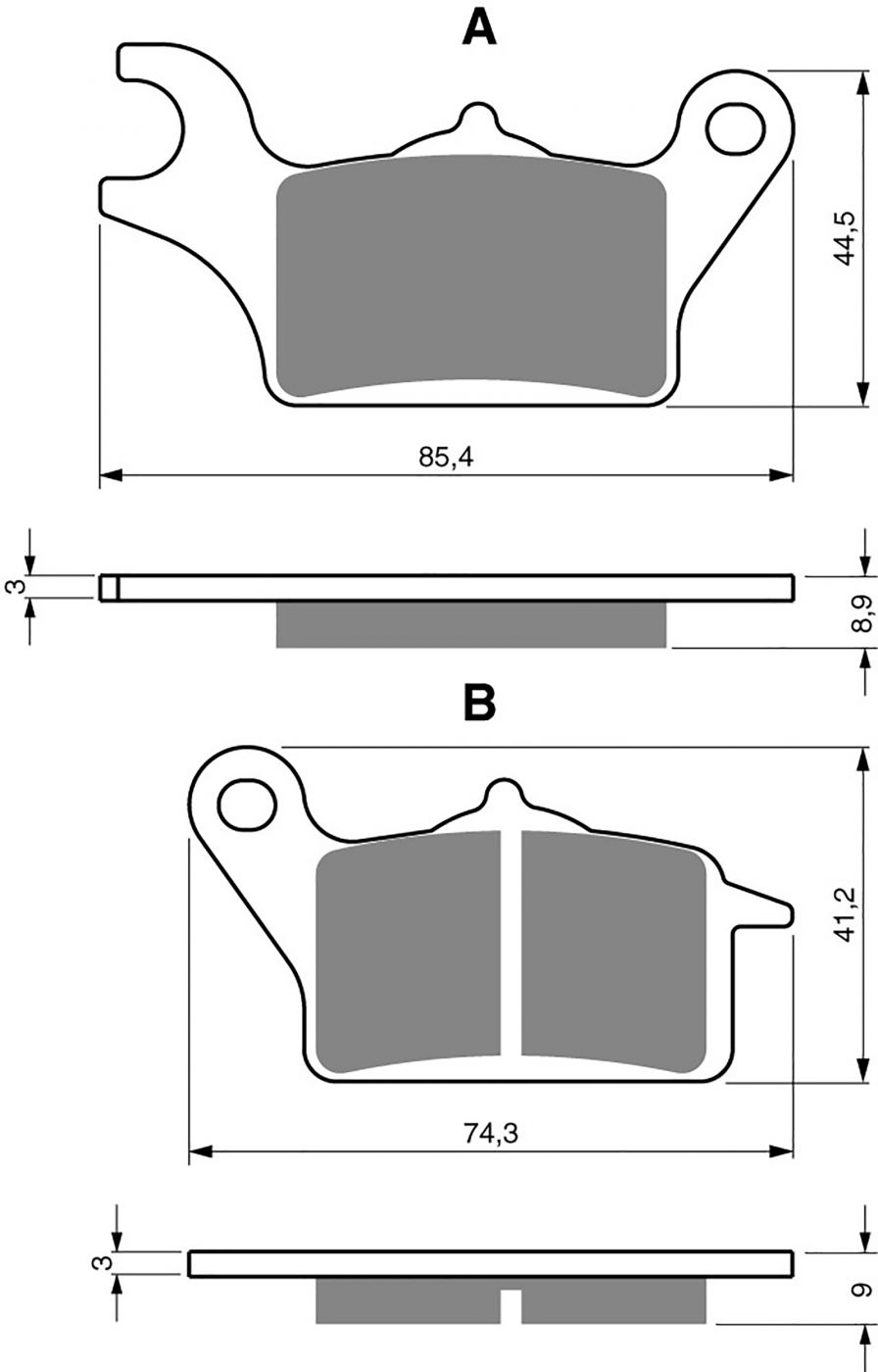 Goldfren Ad Brake Pads - 700358GA image