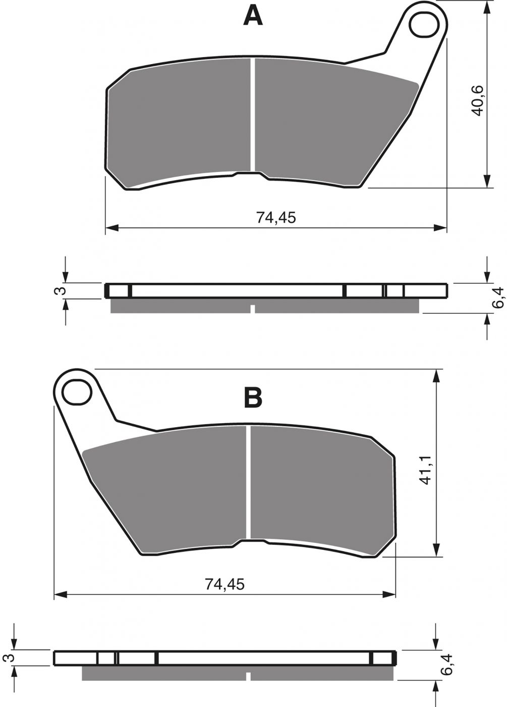 Goldfren Ad Brake Pads - 700366GA image