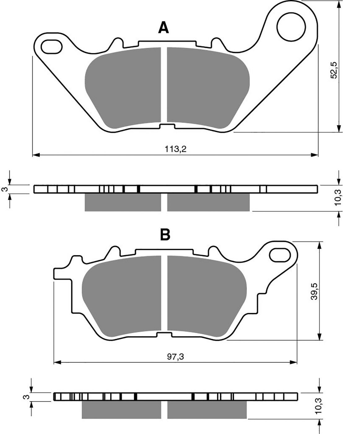 Goldfren Ad Brake Pads - 700370GA image