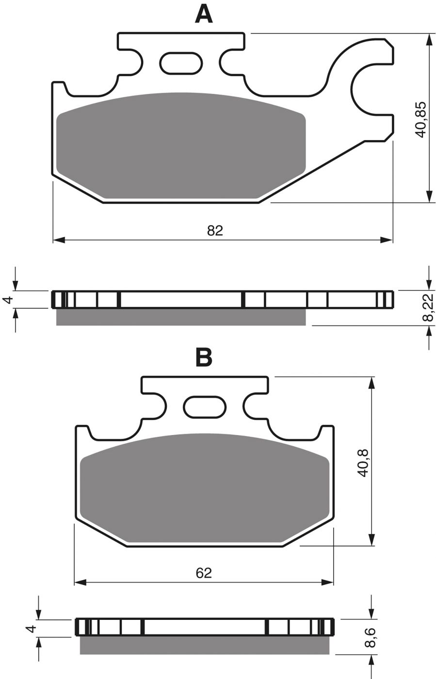 Goldfren Ad Brake Pads - 700373GA image