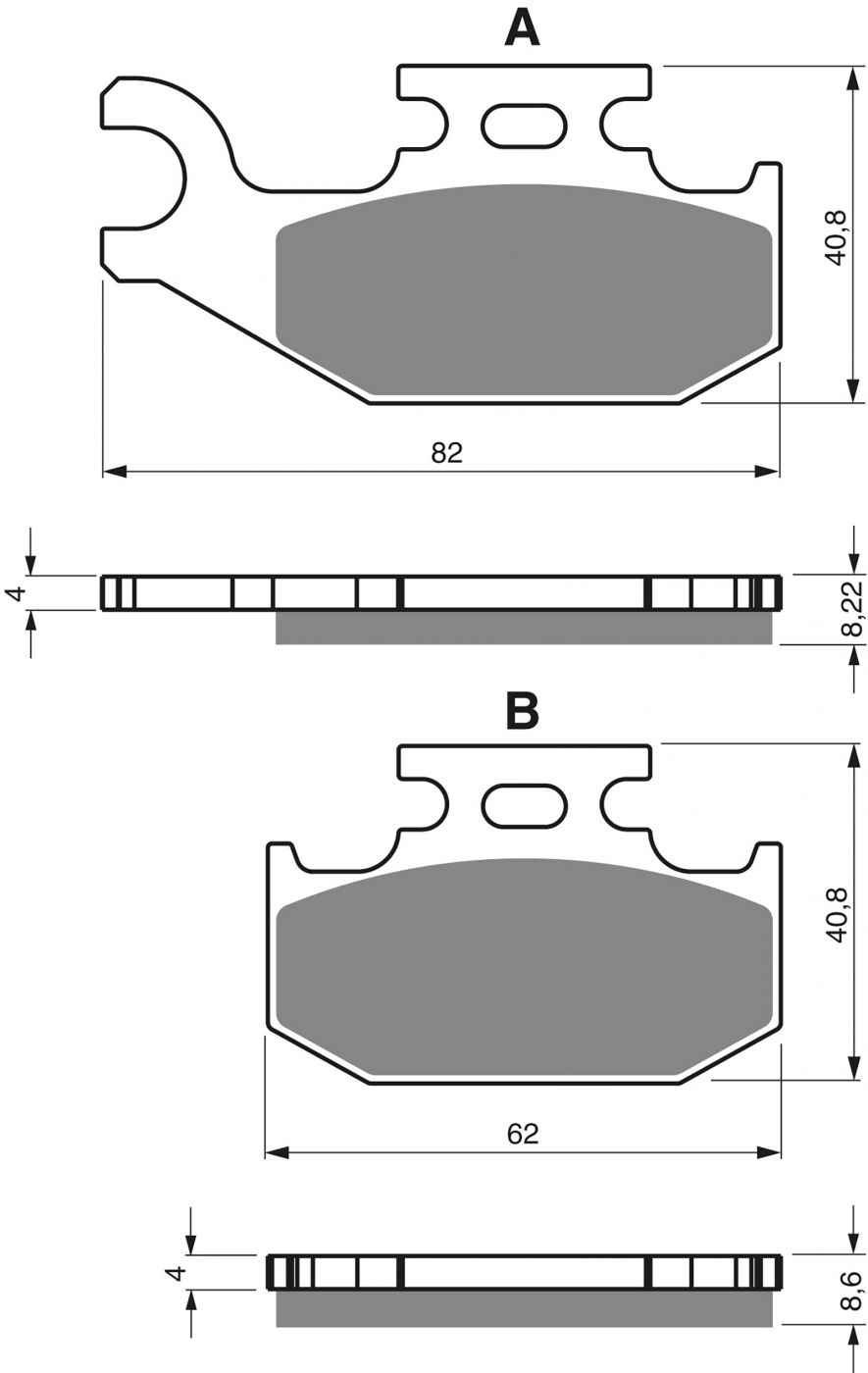 Goldfren Ad Brake Pads - 700374GA image