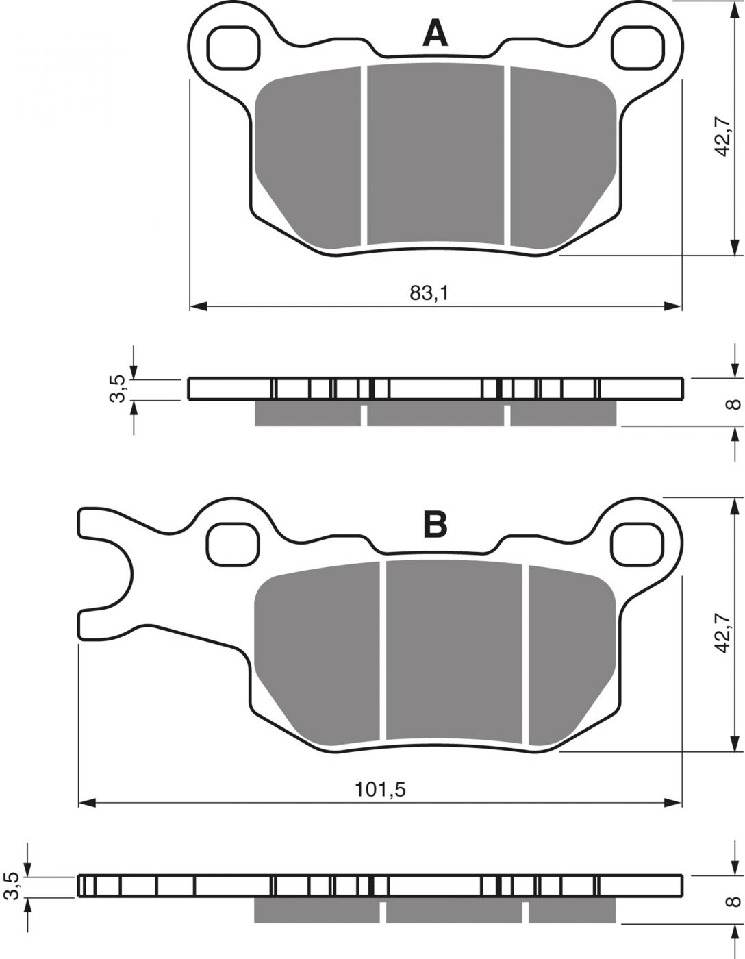 Goldfren Ad Brake Pads - 700375GA image