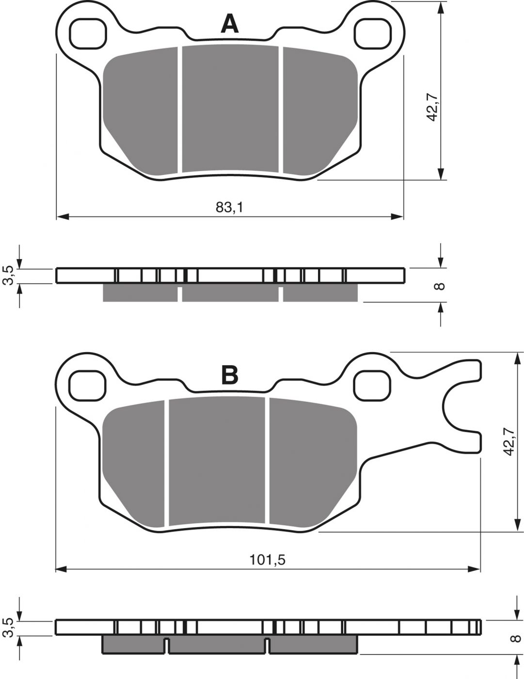 Goldfren Ad Brake Pads - 700377GA image