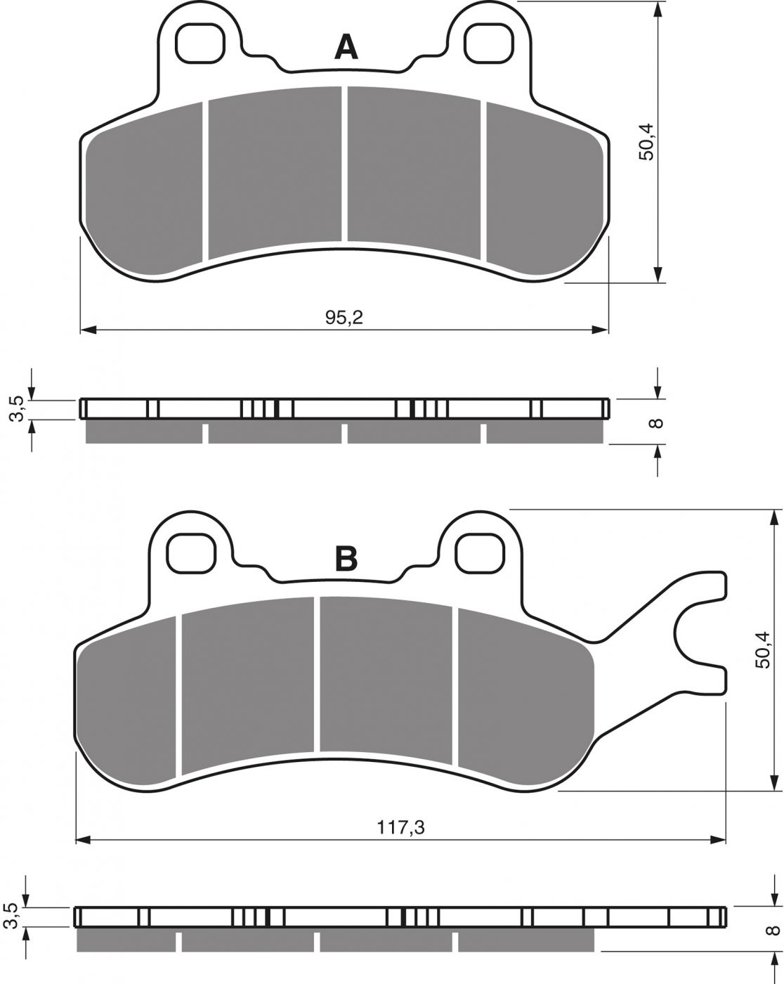 Goldfren Ad Brake Pads - 700378GA image