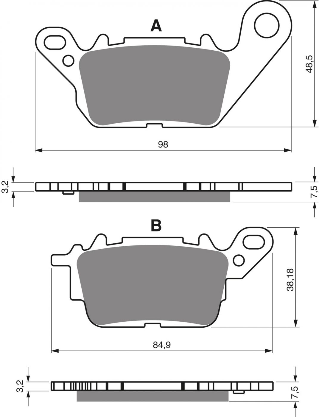 Goldfren Ad Brake Pads - 700380GA image