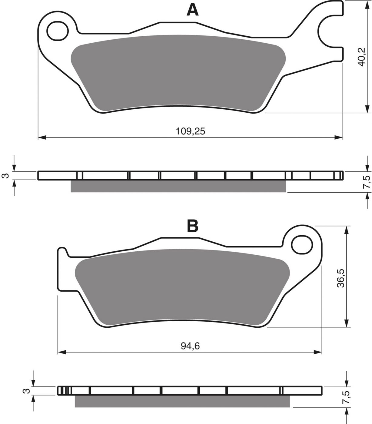 Goldfren Ad Brake Pads - 700381GA image