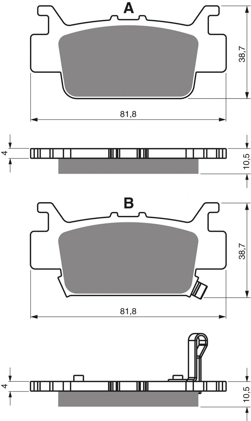 Goldfren Ad Brake Pads - 700382GA image