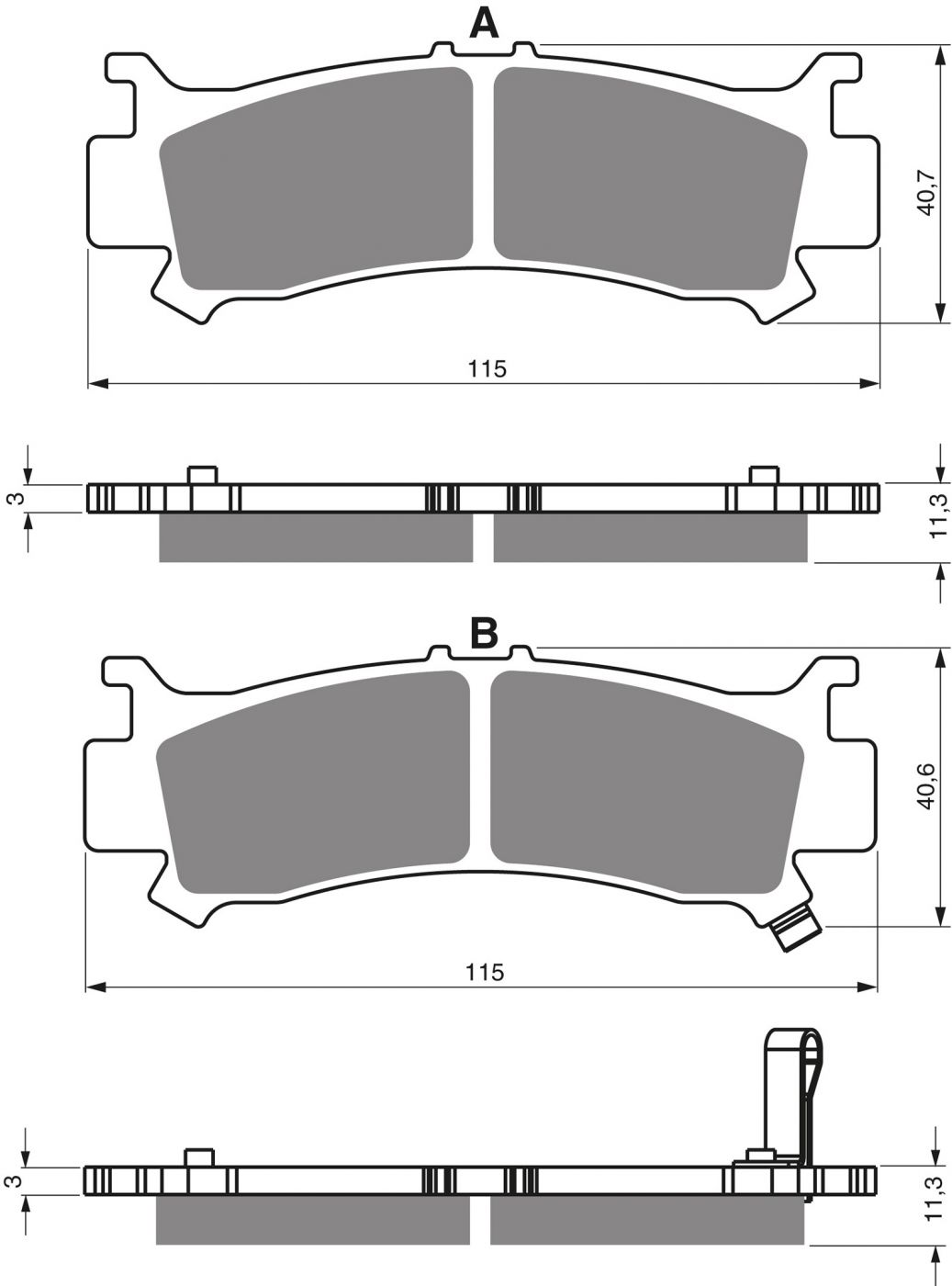 Goldfren Ad Brake Pads - 700383GA image