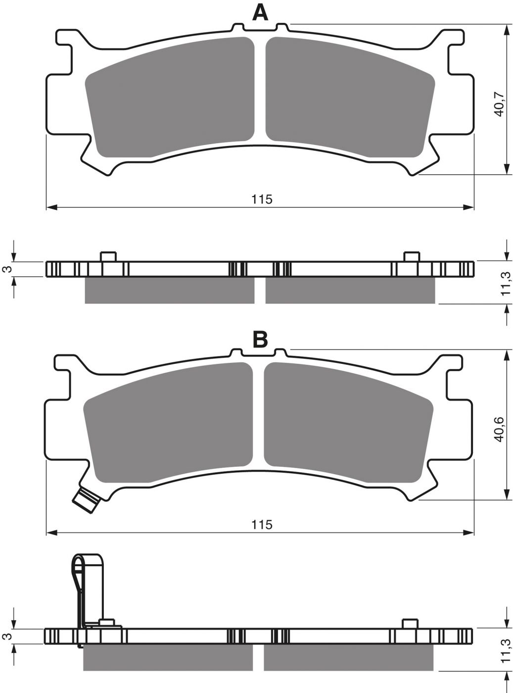 Goldfren Ad Brake Pads - 700384GA image