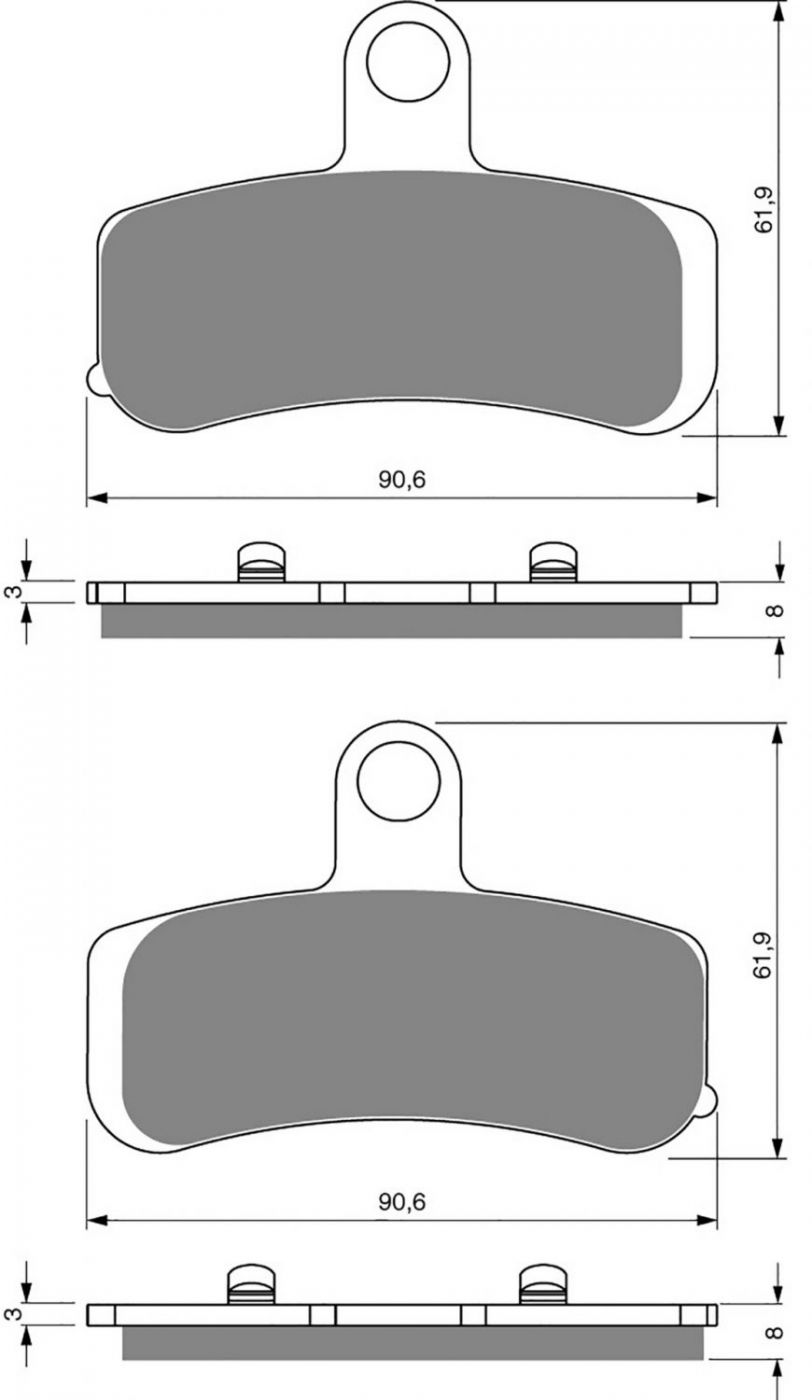 Goldfren 231-S33 FA405 Pair VD9030 Disc Pads