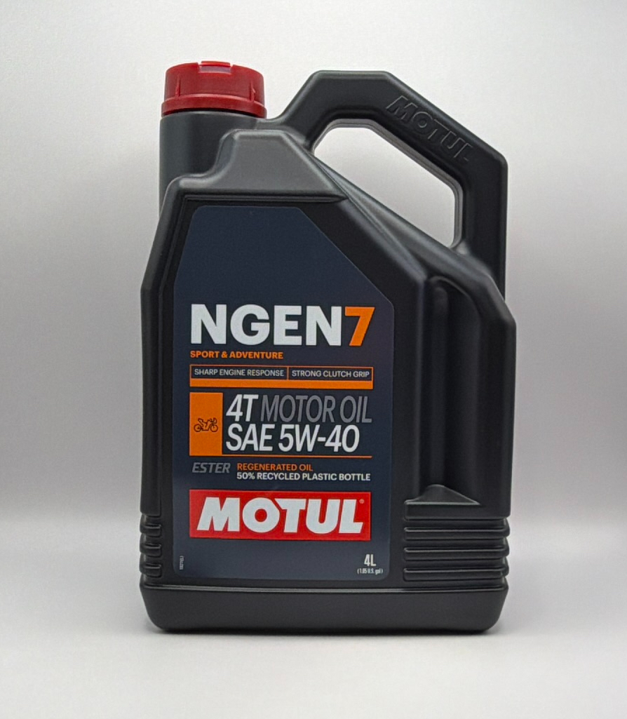Motul NGEN 7 5w40 4T Next Generation High Performance Sustainable Ester Base Synthetic Blend (Upto 50% High Grade Regenerated Oils) API SP, JASO MA2 (2023) (4) (NLA When Out)