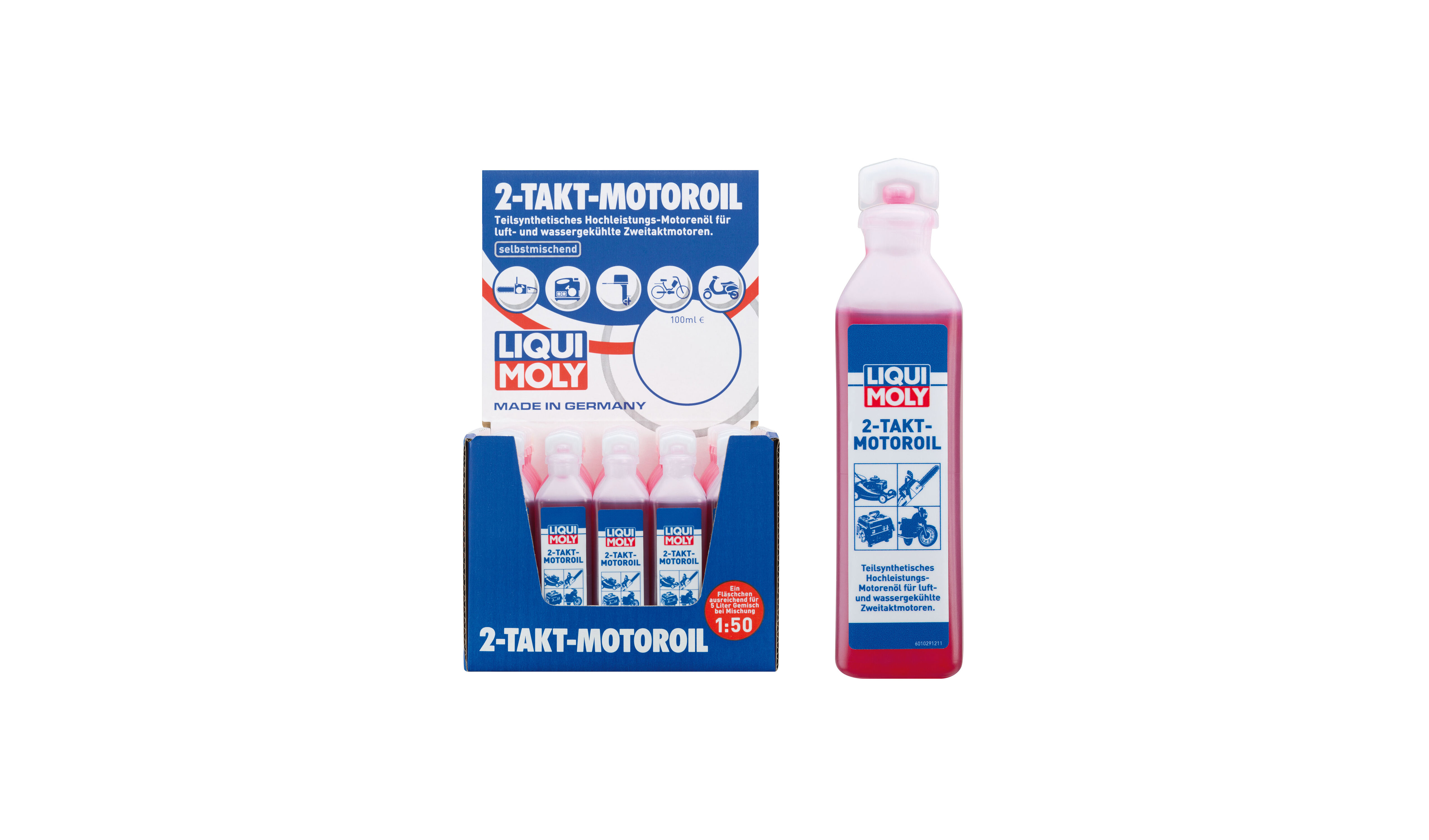 Liqui Moly 2T Shooter Semi Synthetic Motor Oil For 5L of Fuel at 50:1 (API TC, JASO FC) (50)